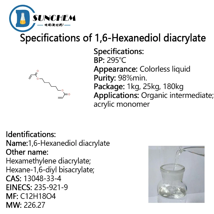  Фабричная поставка 1 6-гександиол diacrylate с хорошей ценой cas