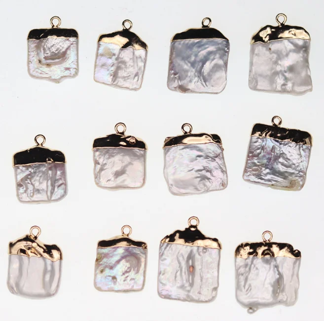 
Top encrusted fresh water loose pearl Baroque irregular gold-plated single ring different shape to choose 