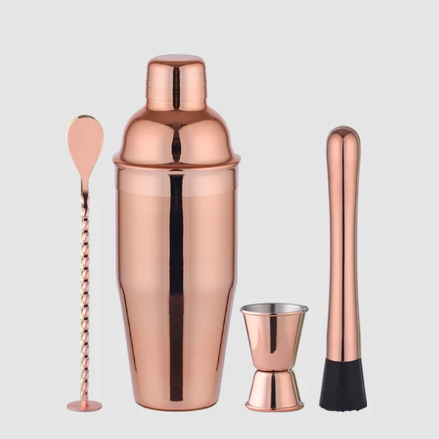 
OUYADA 700ml gold stainless steel bar set 