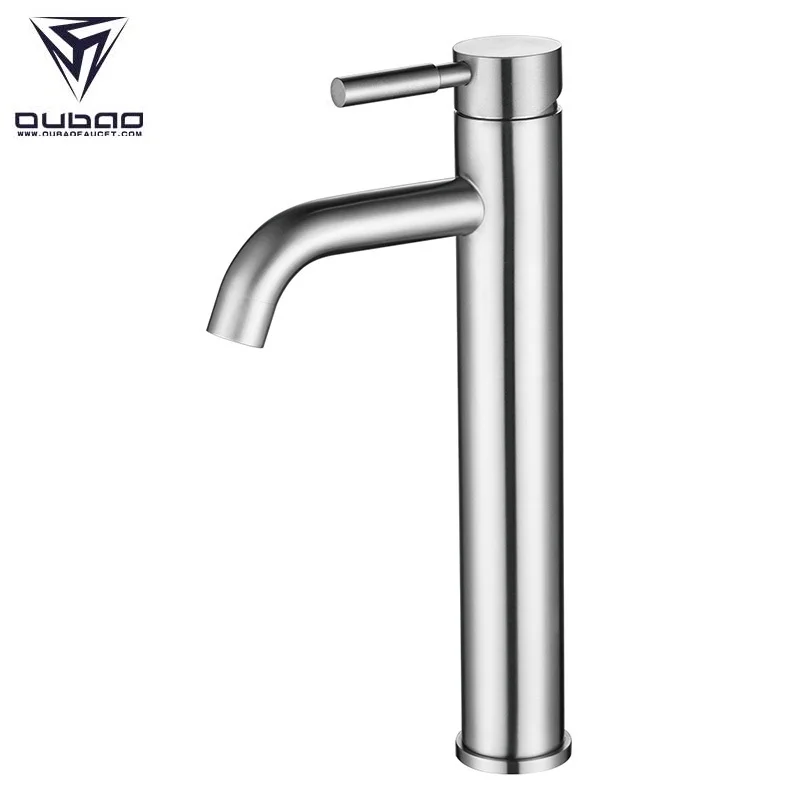 Quality Bathroom Hot Cold Water Mixer Stainless Steel Basin Faucet Tap