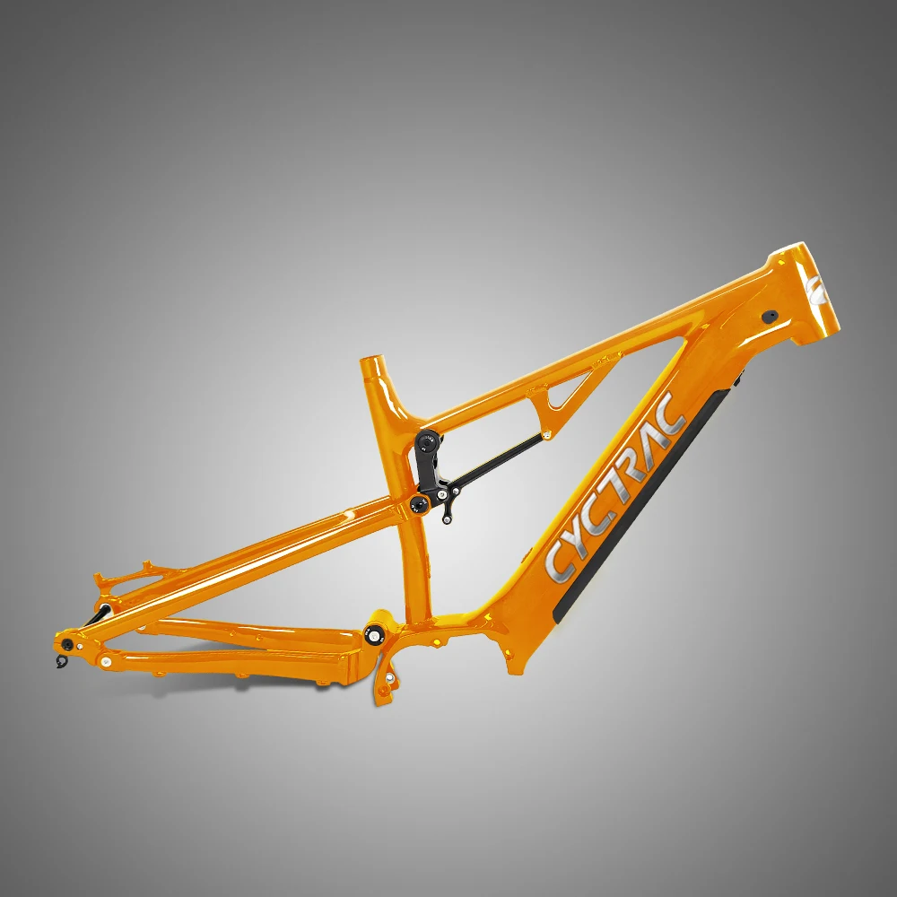 New Arrival Twitter Ebike Frame CYC-EM5 Mid Motor Electric Bicycle Frames 29er Alu Alloy eMTB Frame with Battery and motor kits