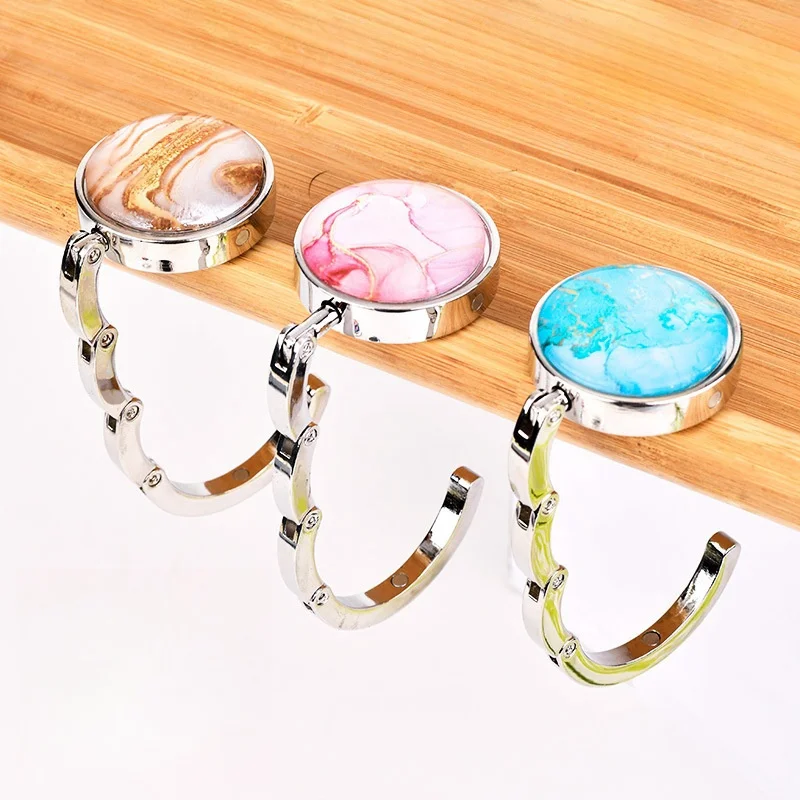 wholesale mini portable Folding Purse bag Hanger Personalized  Foldable Purse Hook for table