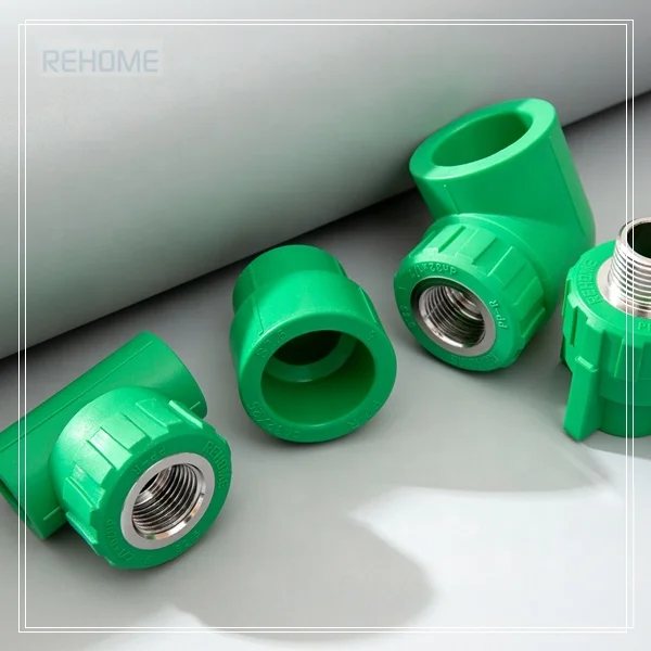 REHOME factory OEM  insert brass Hot Water bathroom fitting Brass Sanitary accessories PN10 PPR pipe fittings