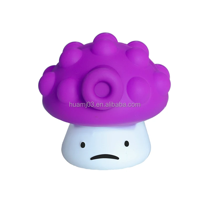 HUAMJ 2023 Sensory 3D Round Fun Push Bubble Plants Vegetable Pops Ball Big Spray Mushroom Silicone Fidget Toy