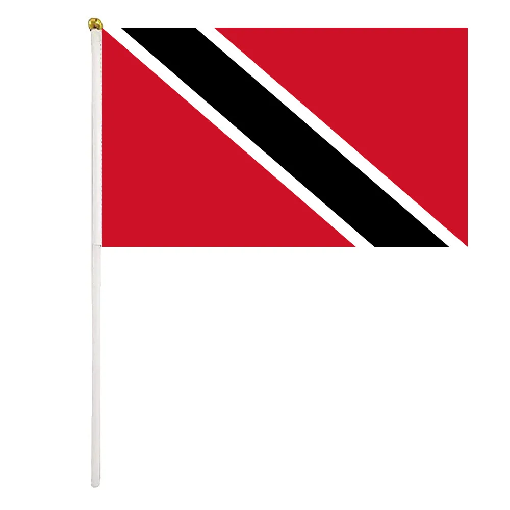 New Arrival Flag Hand Pole Color Watermark Digital printing Trinidad Hand Flags For Sports and Games