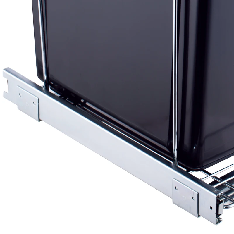 Custom Logo Sliding Cabinet Bin Trash Can Pull Out Cabinet Trash Bin