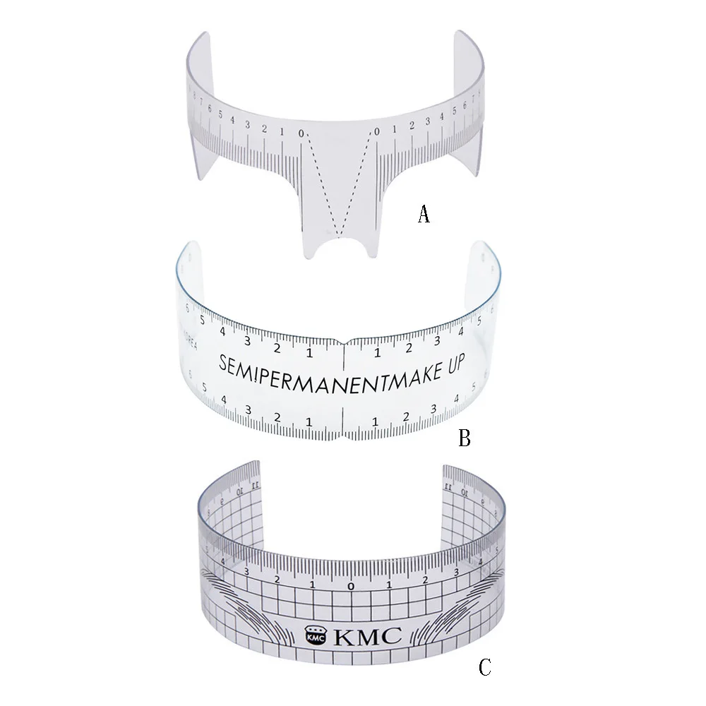 Reusable Wholesale Microblading Eyebrow Ruler Permanent Makeup Eyebrow Shaping Ruler Stencil Eyebrow Measurement Ruler Tools