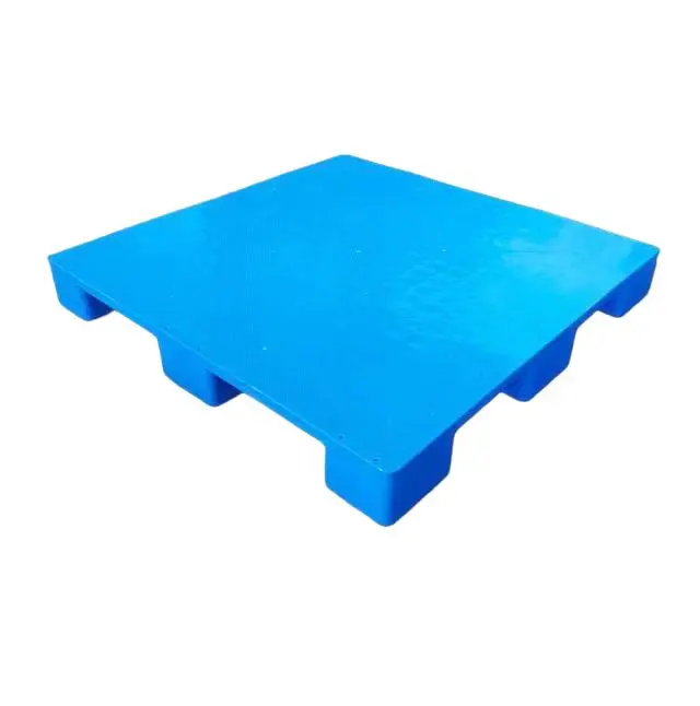 Made in China 1000*800mm Durable Euro Pallet Single Faced Plastic Hard Tray with Steel Entry Industrial PE Material