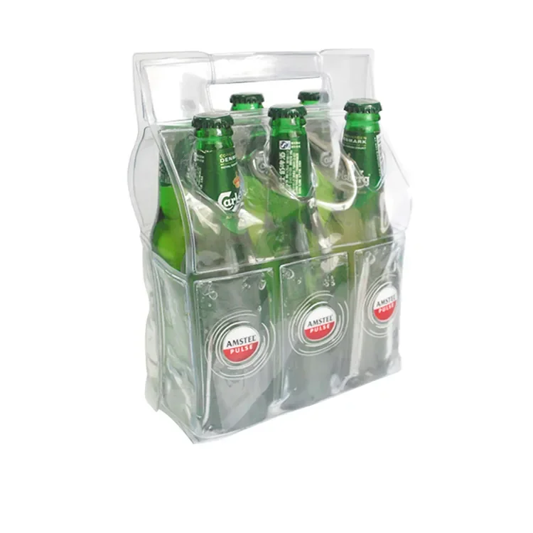 Ice Freezer Bottle Cooler 6 Bottle Beer  Customized Insulated Beer Bottle Holder Waterproof Wine