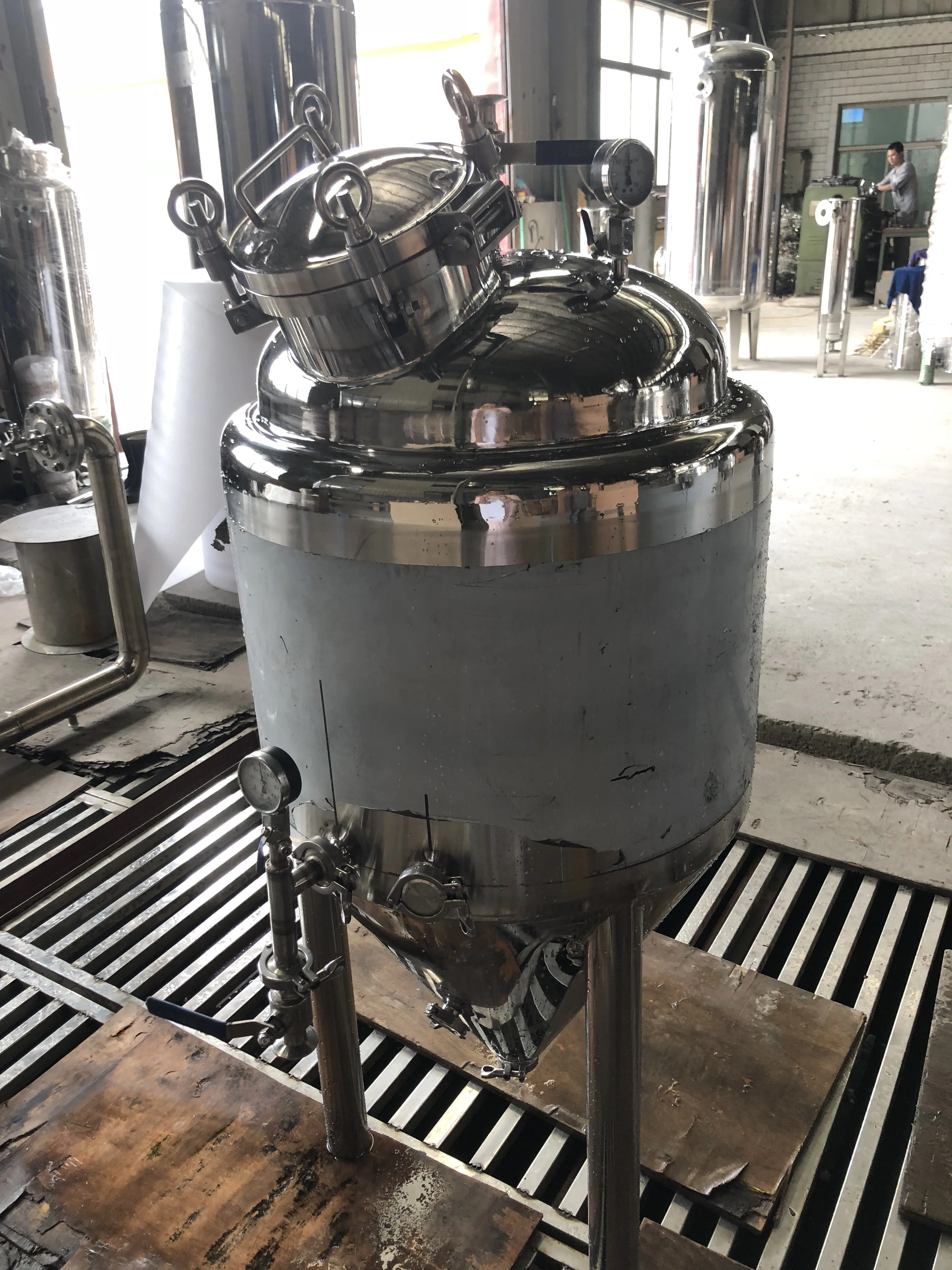 welding sus 304/316 jacket  single 2 layers 3 layers keep hot cooling  honeycomb beer ferment