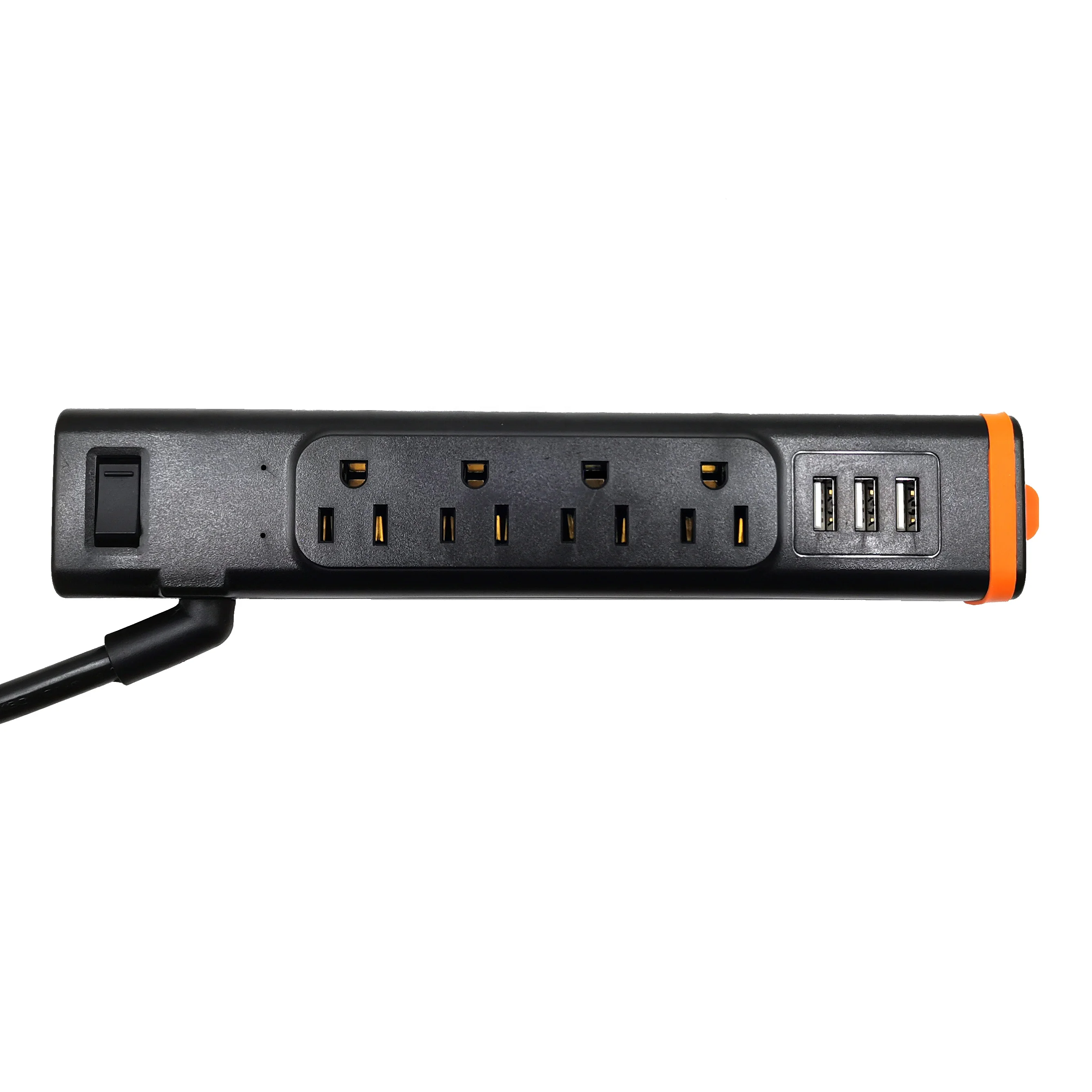 Удлиненный сокет с USB-C PD мощность полосы стабилизатор напряжения 4 розетками переменного тока и 3 порта USB для зарядки