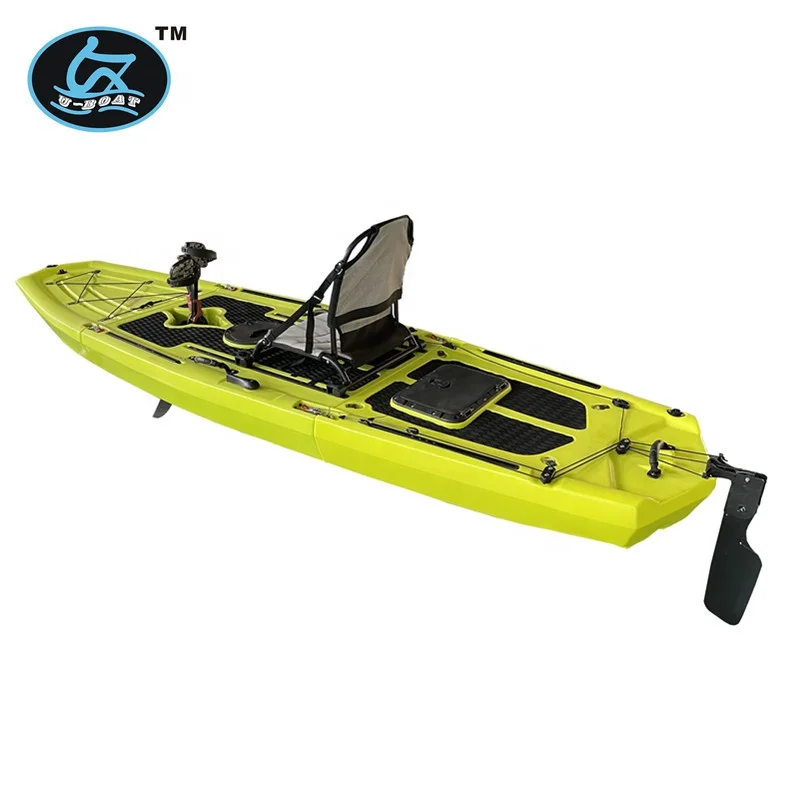U-boat Newly developed single sea kayak plastic canoe three-section fishing canoe rowing boat