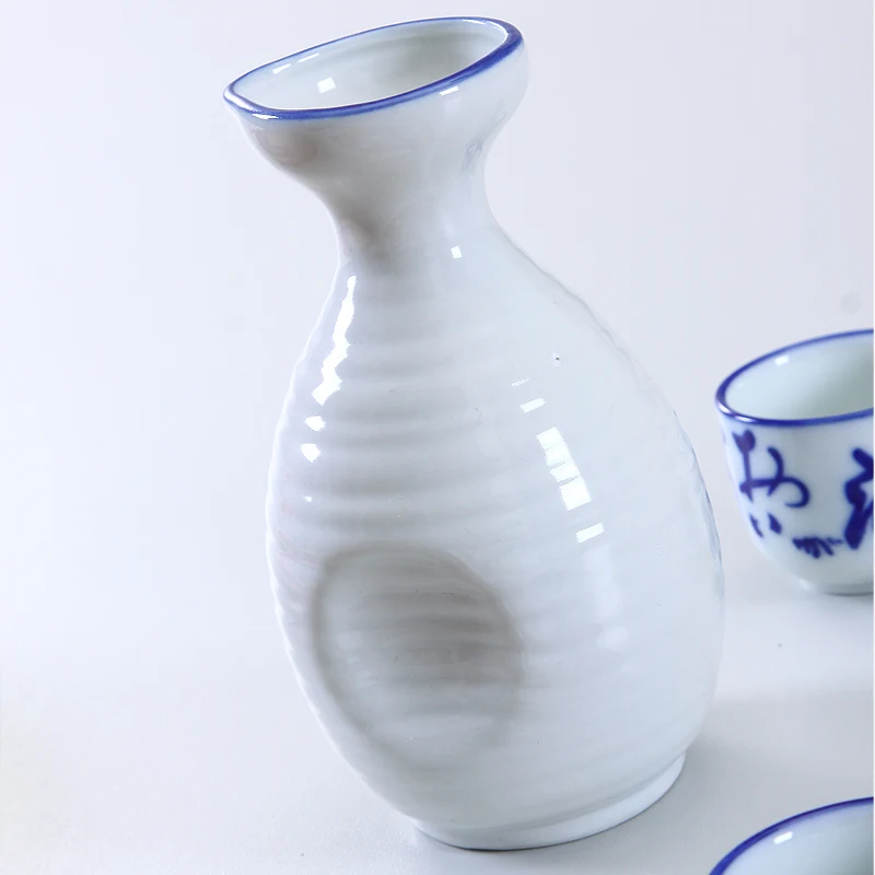 Japanese cuisine chinaware&porcelain sake set sake cup&bottle white porcelain Sake Set for Gift GK-0038-1