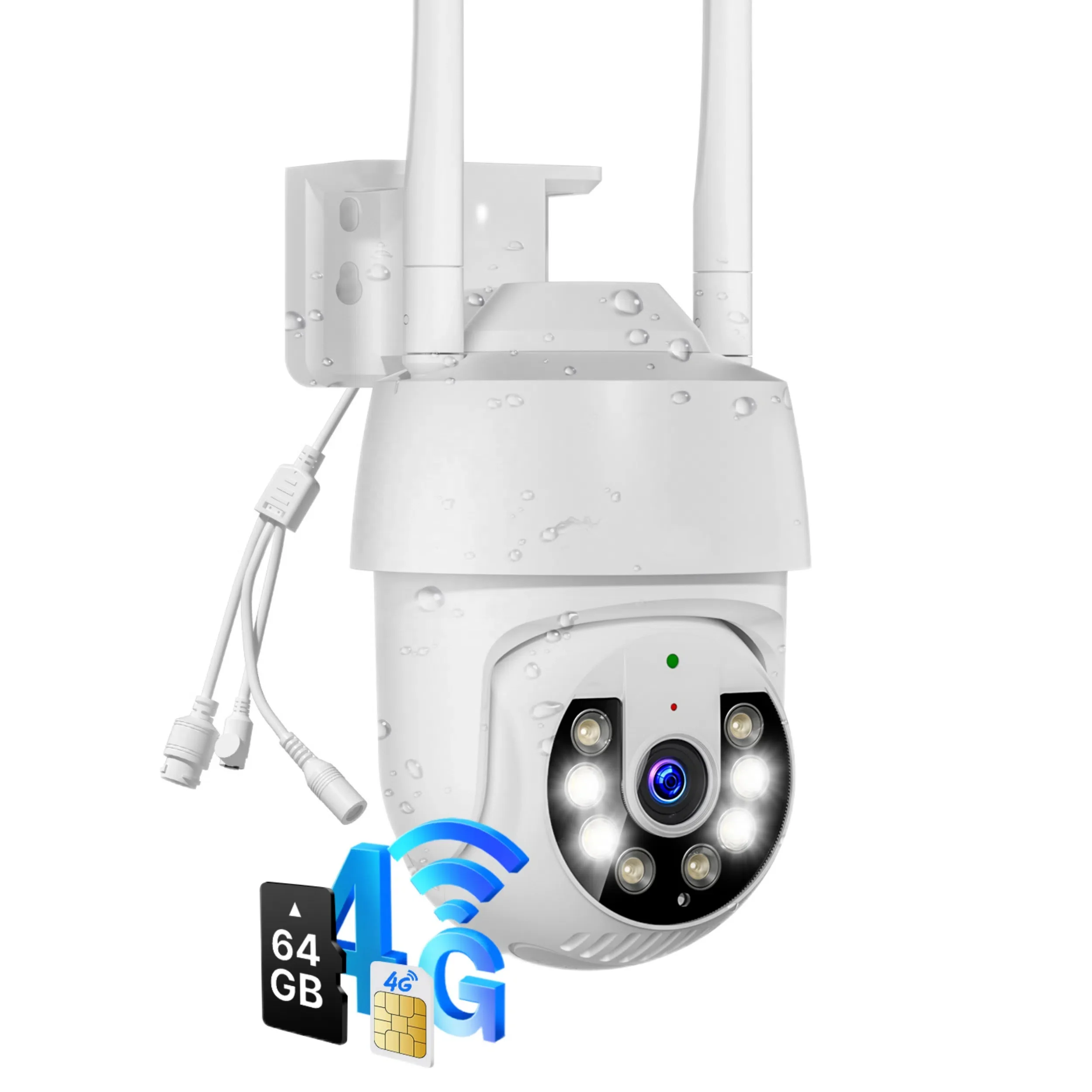 new 4G IP65 eSecloud Outdoor Human Movement Monitoring IP Home Network CCTV Domo PTZ SIM Card 4G Security Camera