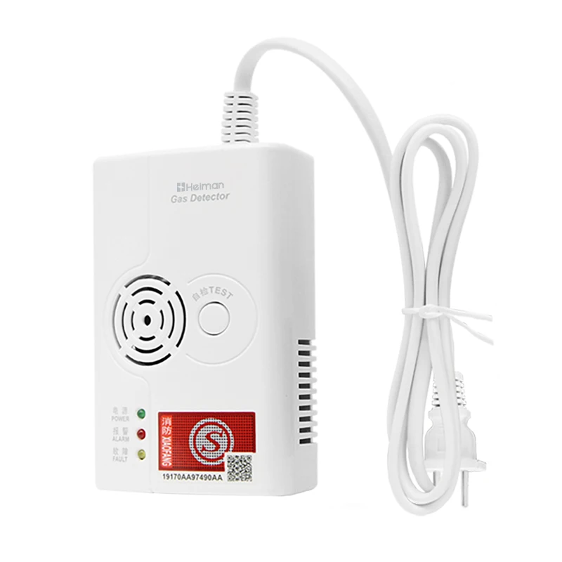 fire safety independent gas leakage detector alarm AC220V or 110V gas detector leak alarm