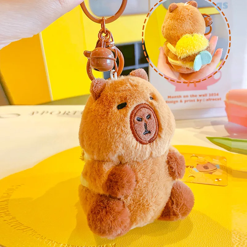 2024 High Quality New Creative Kapybara Bee Genuine Cartoon Cute Bee Capybara Plush Doll Pendant