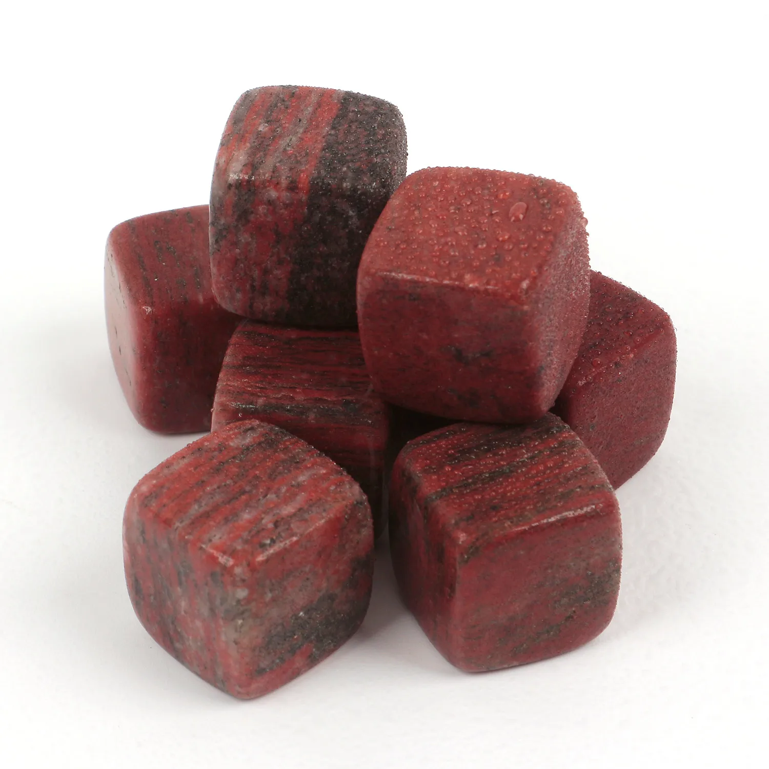 8pcs Whiskey Stone Rocks Beverage Chilling Rocks Reusable Cooling Stone Cube with Ice Tongs Scalet Marble