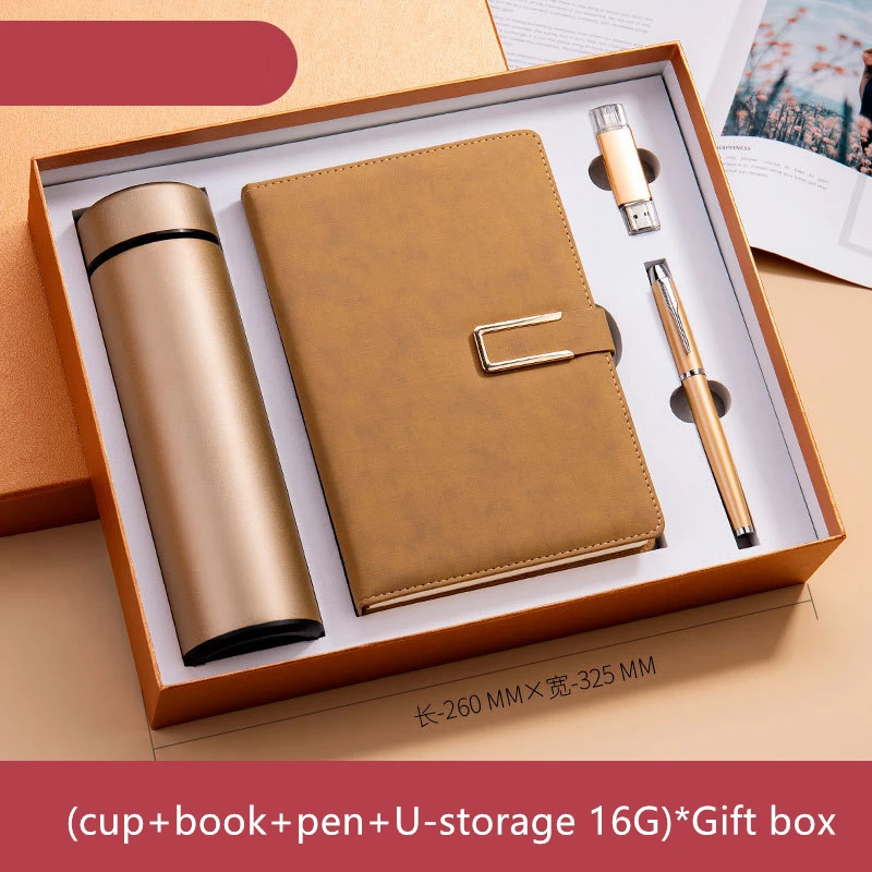 Corporate Business Gift Set with Notebook Thermos Cup Umbrella Set Business Creative Activities Practical Gift Set