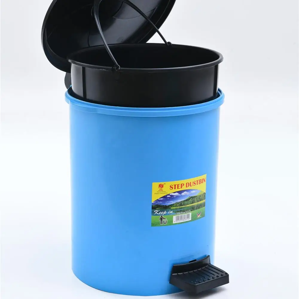 Suggested Wholesale Manufacturing Exporter Hand Free Automatic Dustbin Toilet Trash Can Round Plastic Waste Bin Simple Design