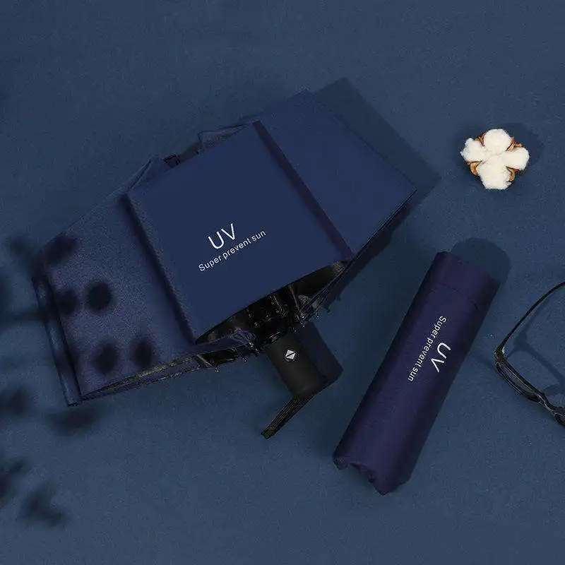 Promotional Cheap Three Foldable Umbrella High Quality Fiberglass Compact Umbrellas Manufacturers In China