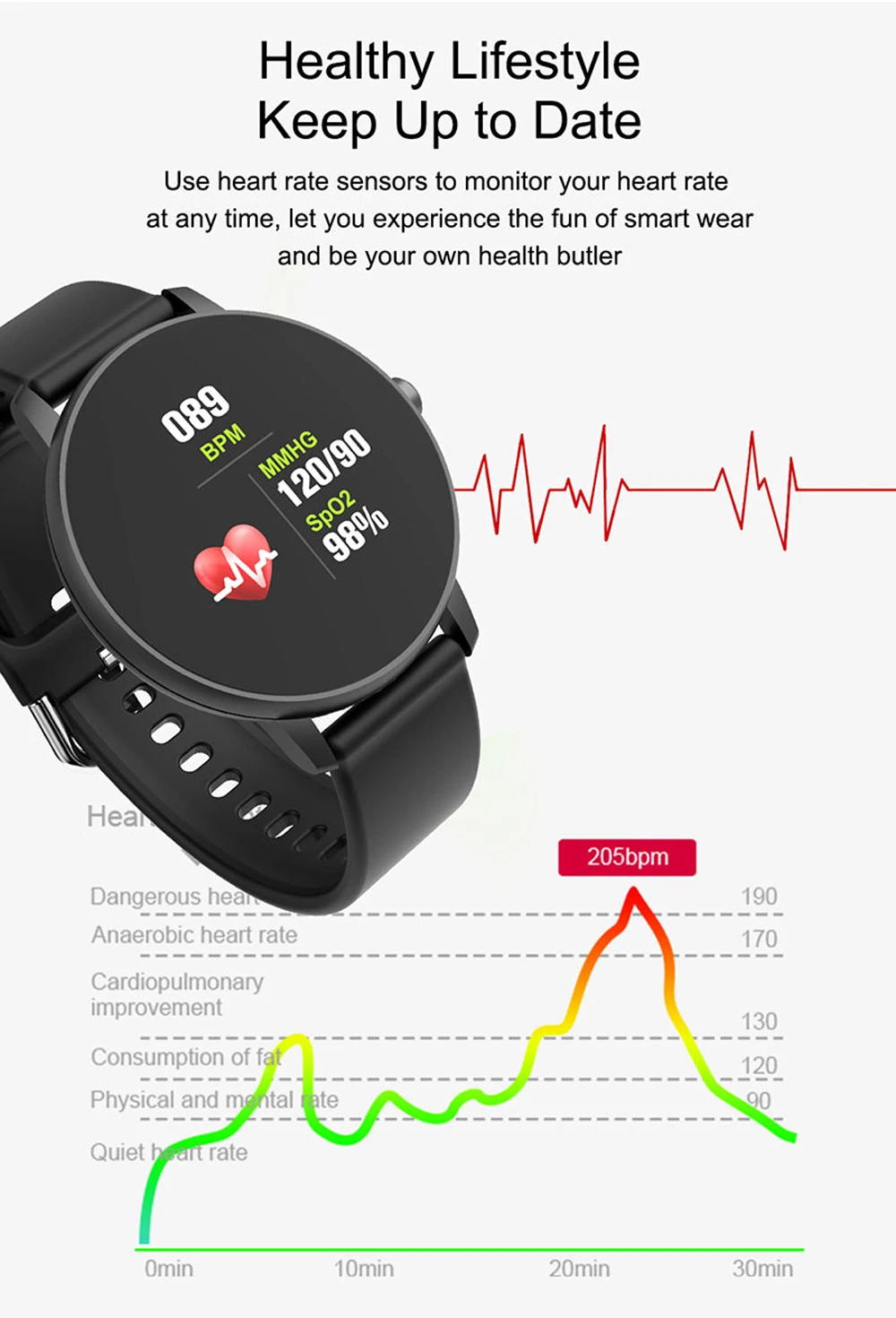 P8Y Touch Smart Watch Bracelet Men Blood Pressure Smartwatch Women Waterproof Heart Rate Tracker Sport Watch For Android IOS