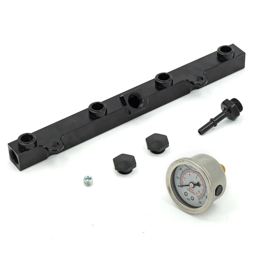 
Aluminium K SERIES BLACK FUEL RAIL kit High Flow Injection fuel rail FOR H0NDA K20 K24 RSX CIV1C SI INTEGRA, EP3 with gauge 