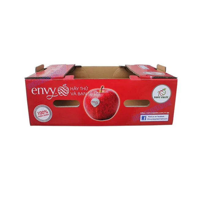 custom fruit cardboard packaging carton box for mango/apple/dates/banana