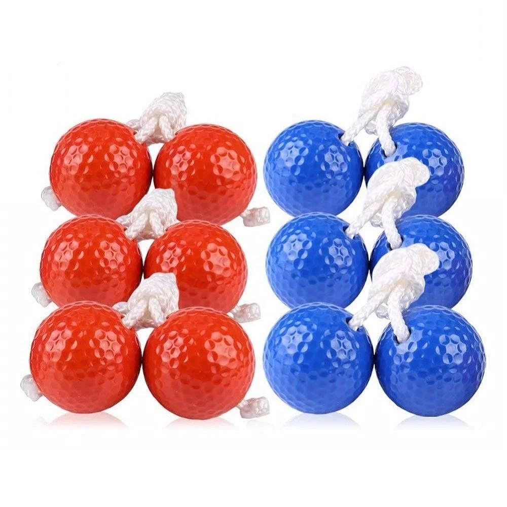 Classic Solid Wood Ladder Golf Ball Toss Game Set For Outdoor Garden Yard Lawn Games