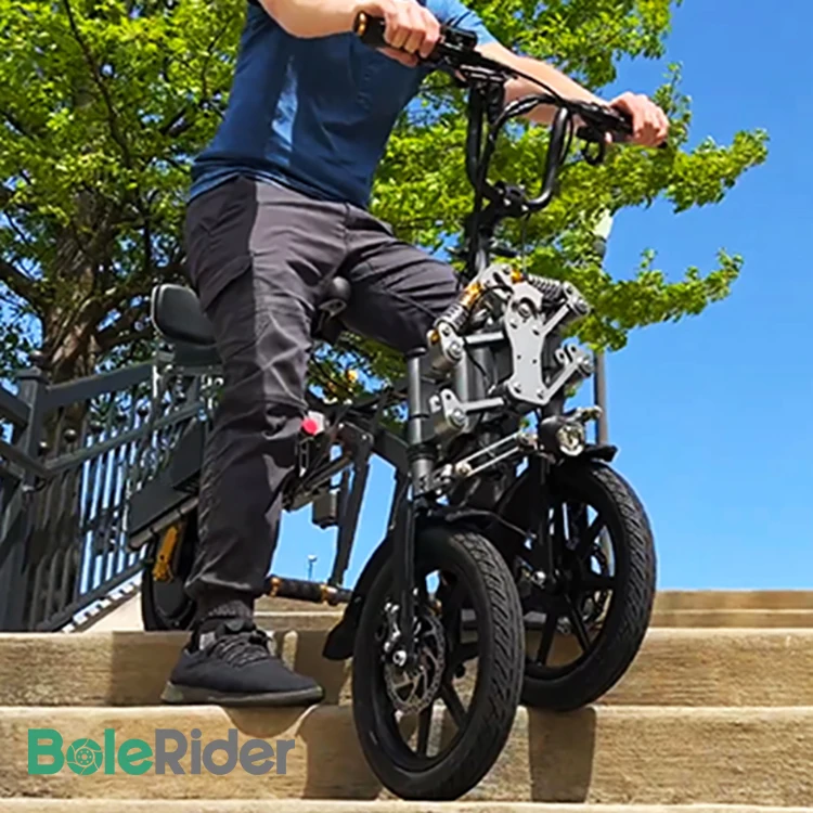 Popular 500w 48v dual battery adult e-trike  folding self-balancing bicycle electric bike 3 wheel e scooter