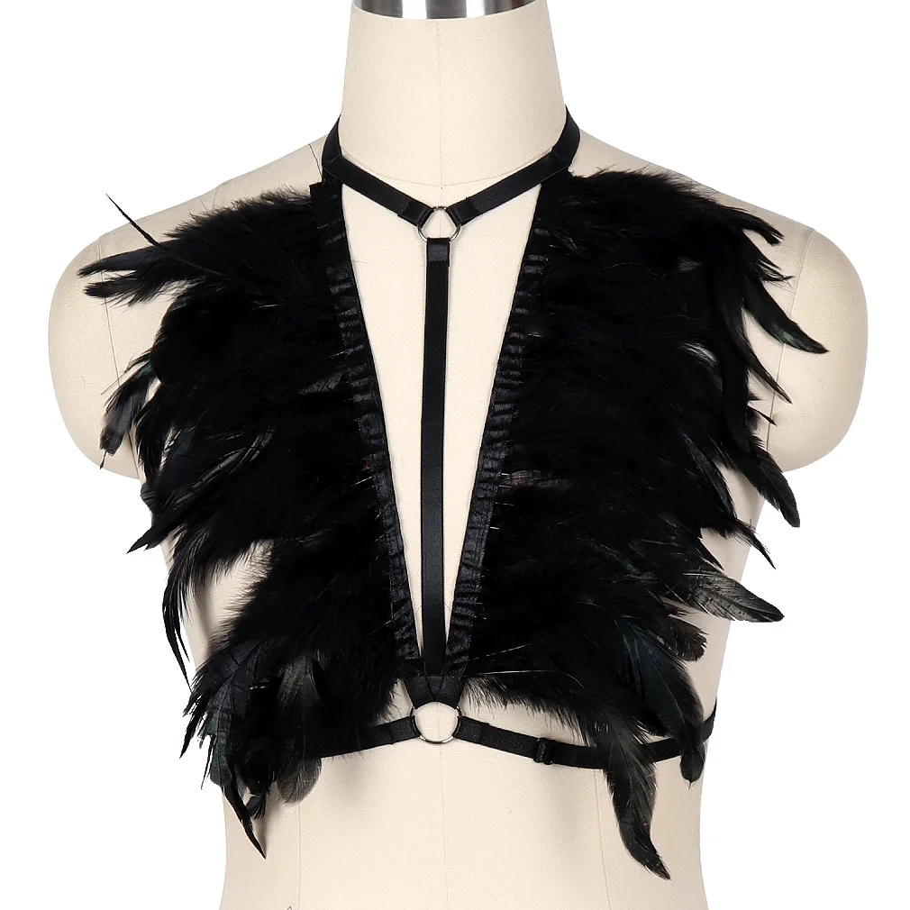 Erotic Women Body Harness Garter Sword Belt Bra Rave Wear Suspenders Fetish Chest Gothic Lingerie Cage Bra Slip Bondage