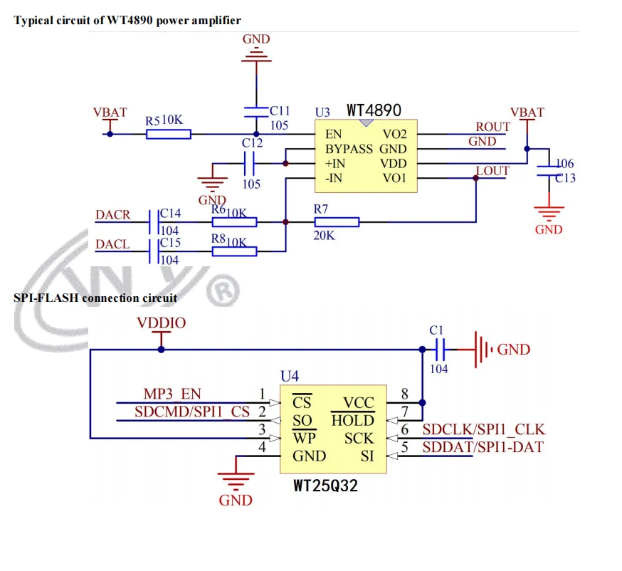 WT2605 DAC Blue-tooth Dual Channel LED Controller Driver Voice Chip with Button Electronic Components Integrated Dircuit IC Chip