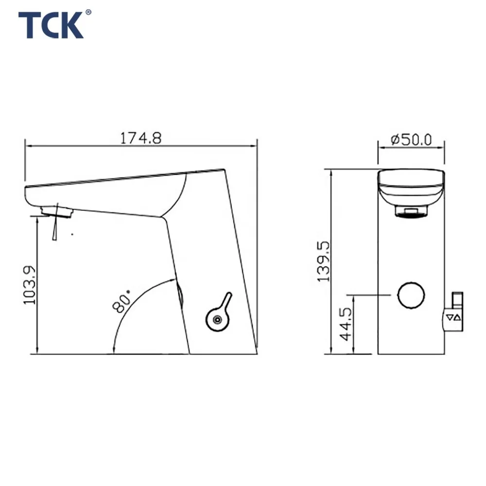 Deck-Mounted intelligence induction basin faucet with temperature control  Touchless automatic infrared sensor mixer taps