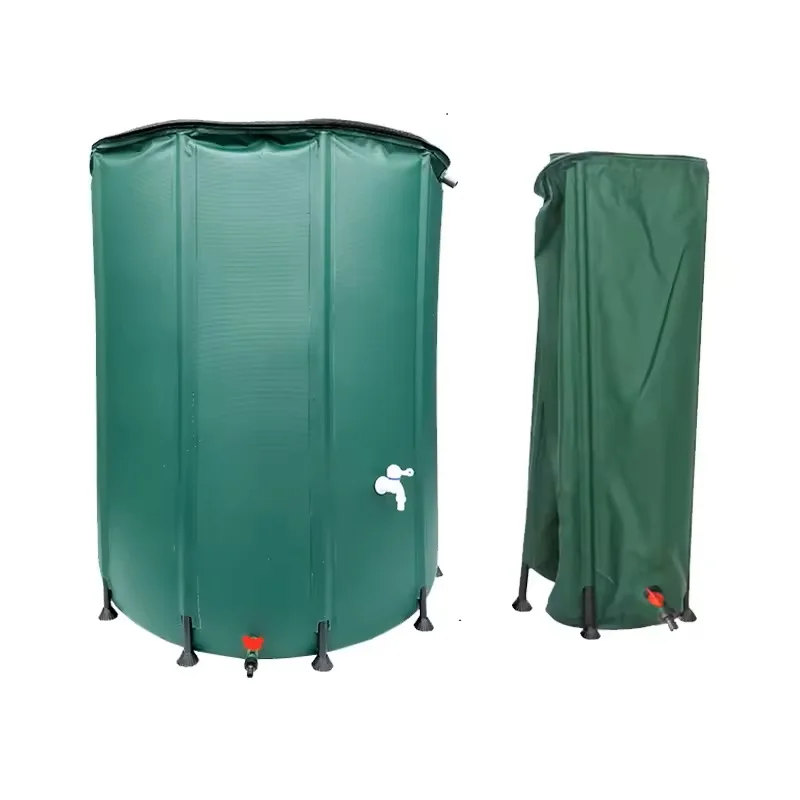 Custom Large Capacity Pvc Rainwater Collection System With Spigots Overflow Kit Portable Water Tank Storage Container