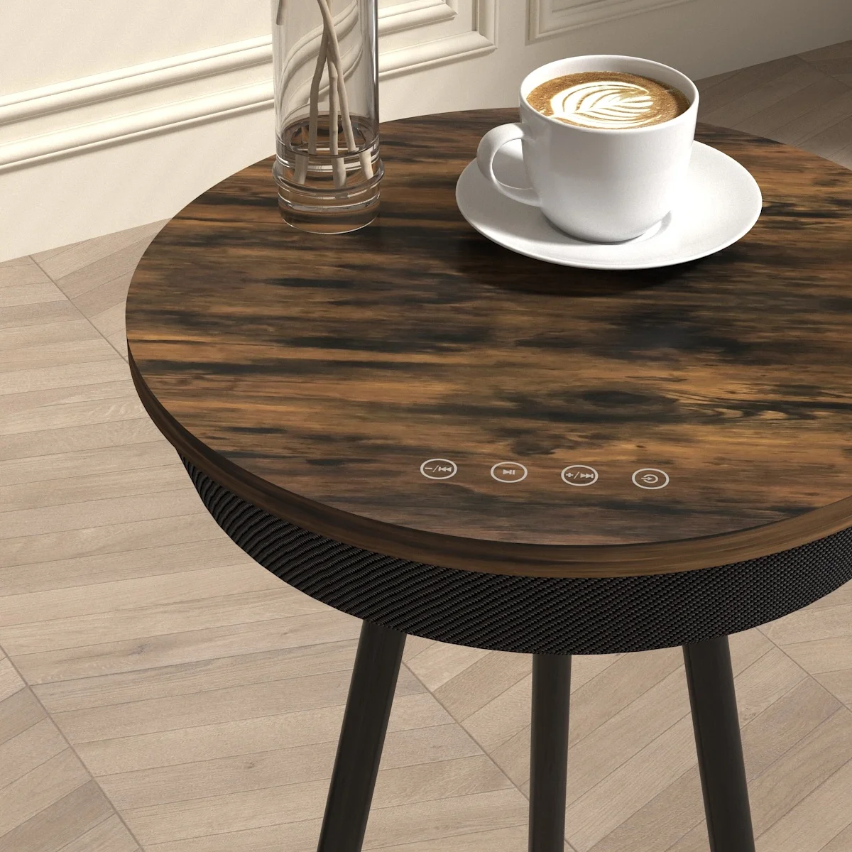 Living Room Home Smart Speaker Hotel Room Coffee Table With Speaker Smart Side Table