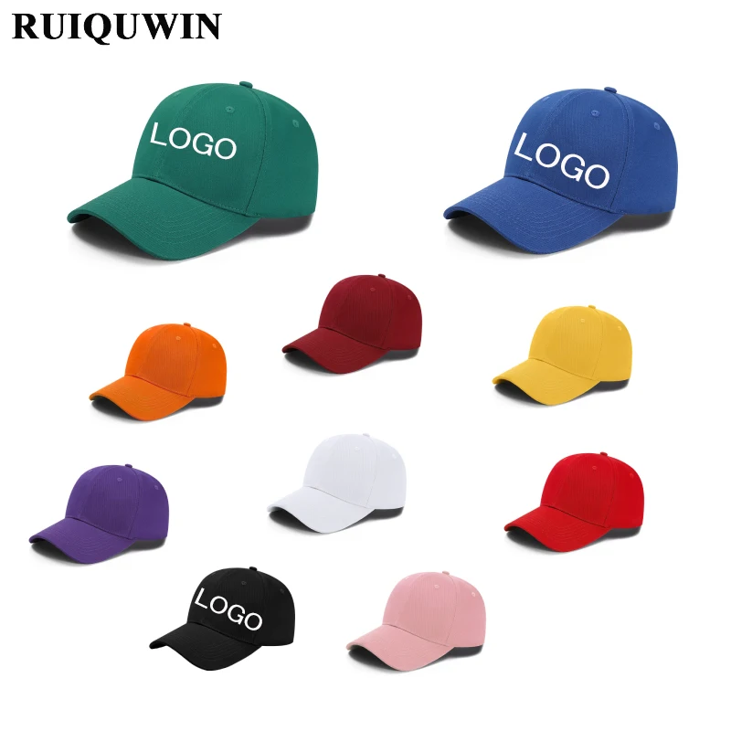 RUIQUWIN Factory Wholesale Custom High Quality Black Vintage Cotton Snapback Fitted Closed Baseball Hat Gorras Hat for Unisex