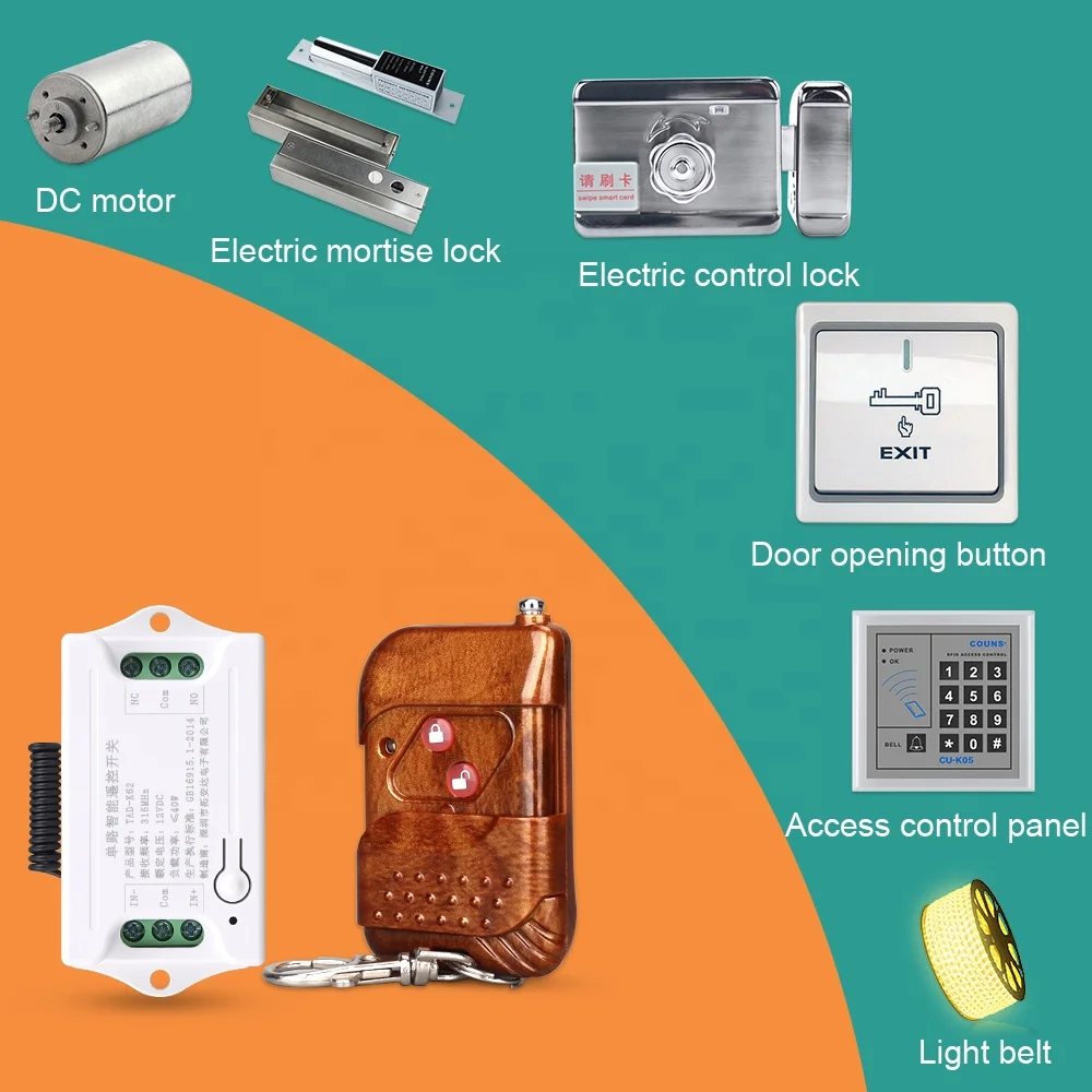 DC12V  1RF Wireless Receiver+ 1 Remote Controllers 315MHz  rf transmitter module home automation controller