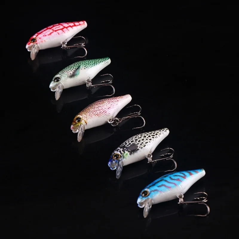 Yousya High quality 5 Pcs/Box lure set 3d fishing lure eyes minnow crank fishing lure set artificial swimbait