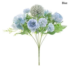 Peony Artificial Flowers For Home Decor 9 Heads Hydrangea Wedding Decorative Fake Flower High Quality Cheap