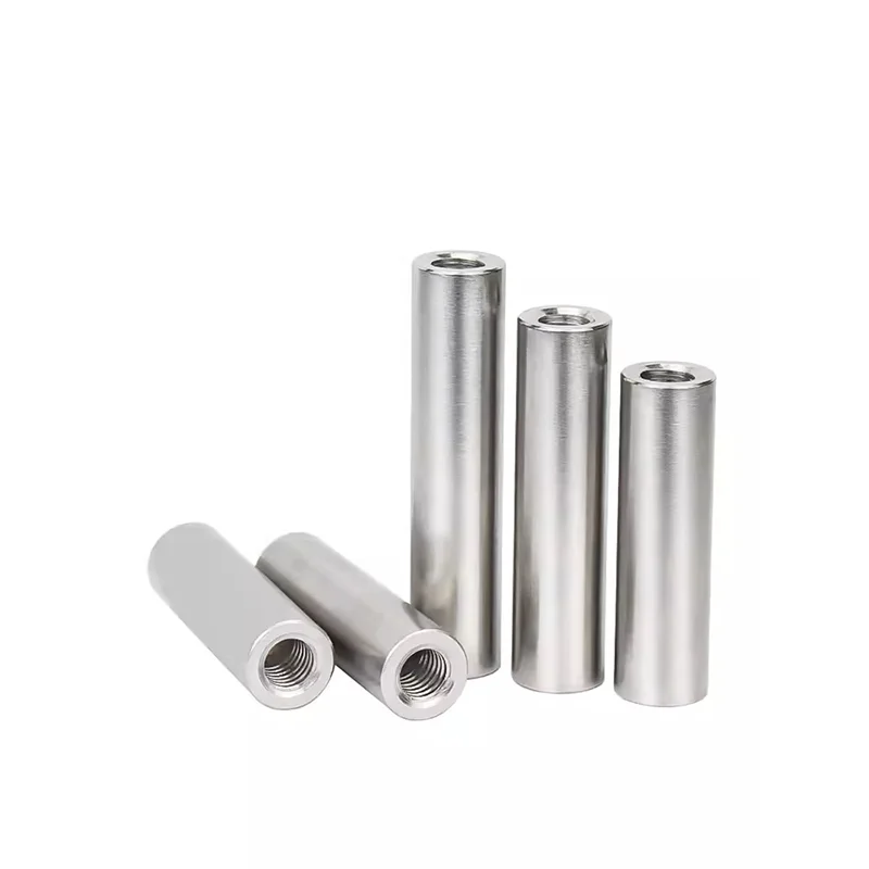 Stainless steel 304 double headed internal thread cylindrical pin with holes at both ends supporting column connecting rod
