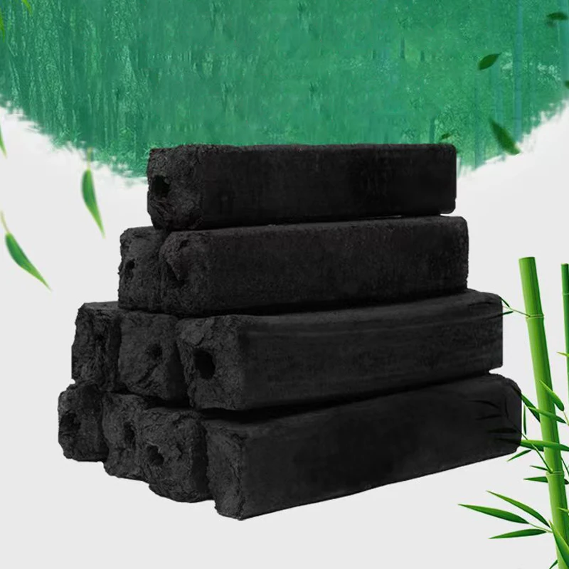 Long Burning Time Eco-friendly Natural Black Bamboo Fiber Charcoal for Bbq