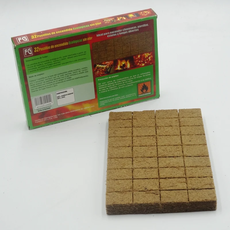 BBQ Charcoal accessories paraffin wood stove smoker fire starter cubes