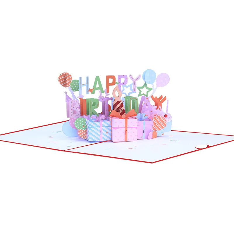 The best selling eco friendly greeting pop up happy birthday gift birthday cards with music