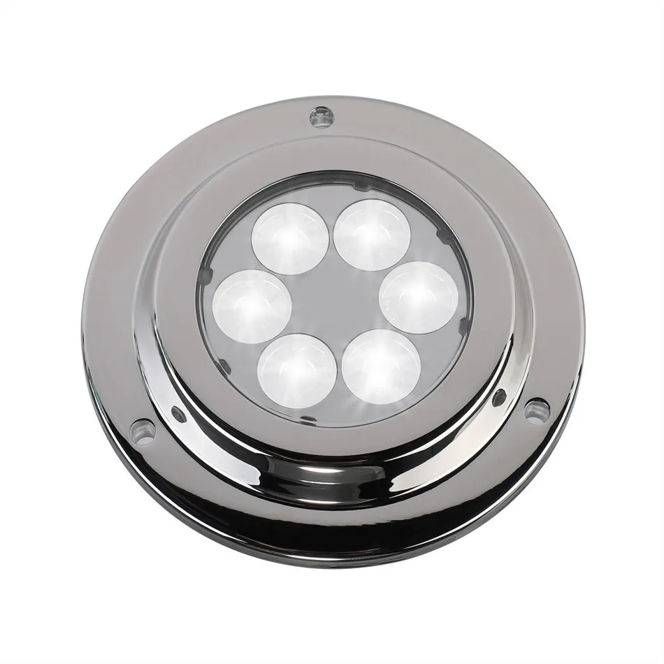 316 Stainless Steel Polished Marine Underwater LED Light 12V 24V White Blue Boat LED Lights