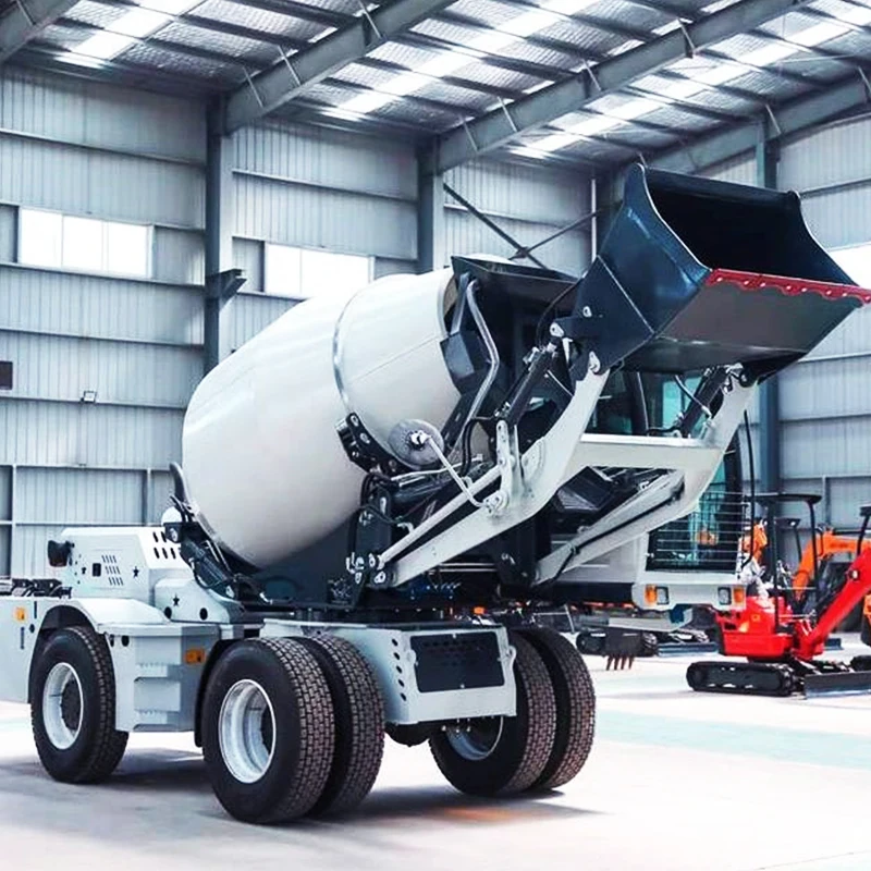Self loading concrete mixer truck with pump diesel machine with water pump small portable concrete mixer machine