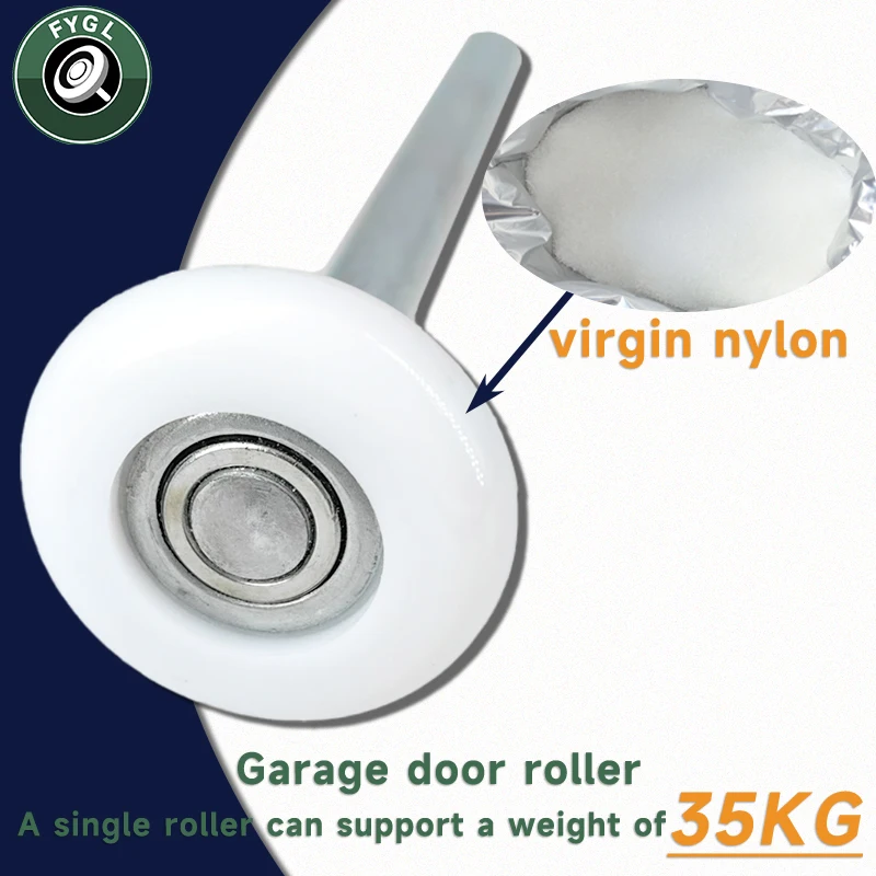 GULI Wholesale of New Products Nylon White 46*120mm Load Bearing Guidance Use for Garage Door Rollers