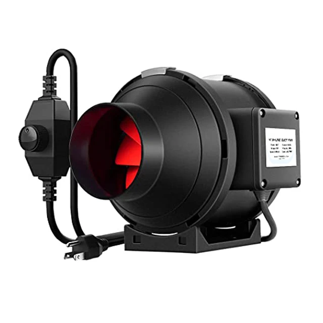 FENGDA ETL CE Certificate 8 inch AC in line duct fan grow  with variable speed controller for exhausting