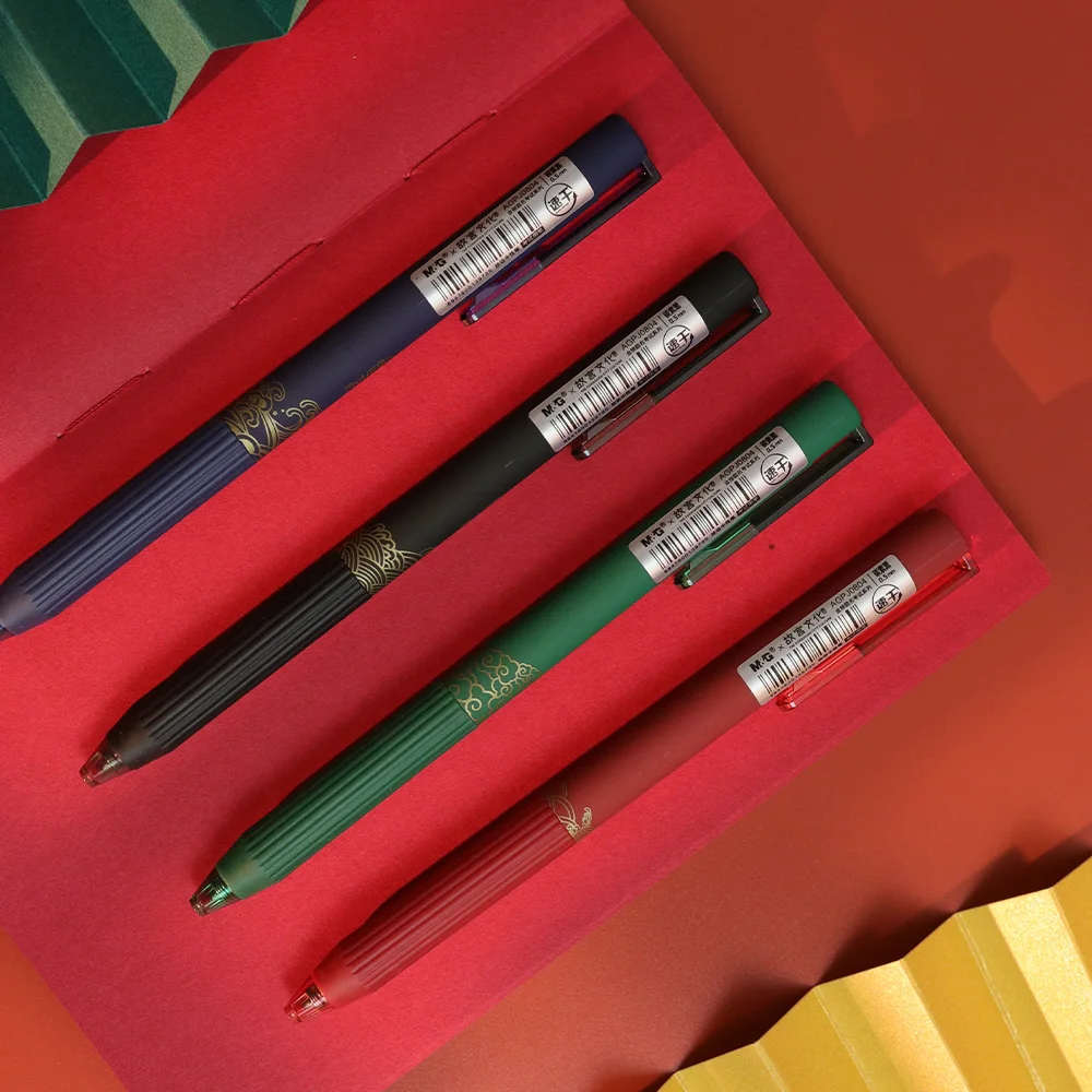 Набор гелевых ручек m & g на тему «запрещенного города», черные гелевые ручки, оптовая продажа, индивидуальный роскошный тест, хорошая гелевая ручка 0,5 мм