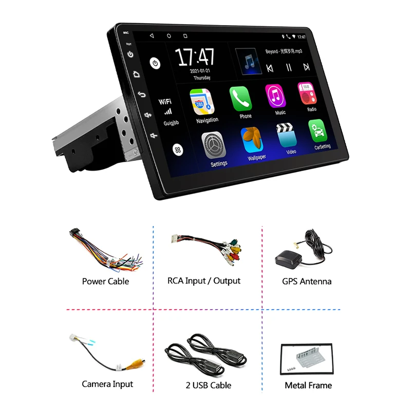 Китайский автомобильный радиоприемник 9 дюймов android gps с 1 ГБ 32 carplay auto wifi