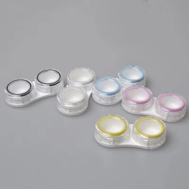 Милый чехол для контактных линз разных цветов с индивидуальным логотипом