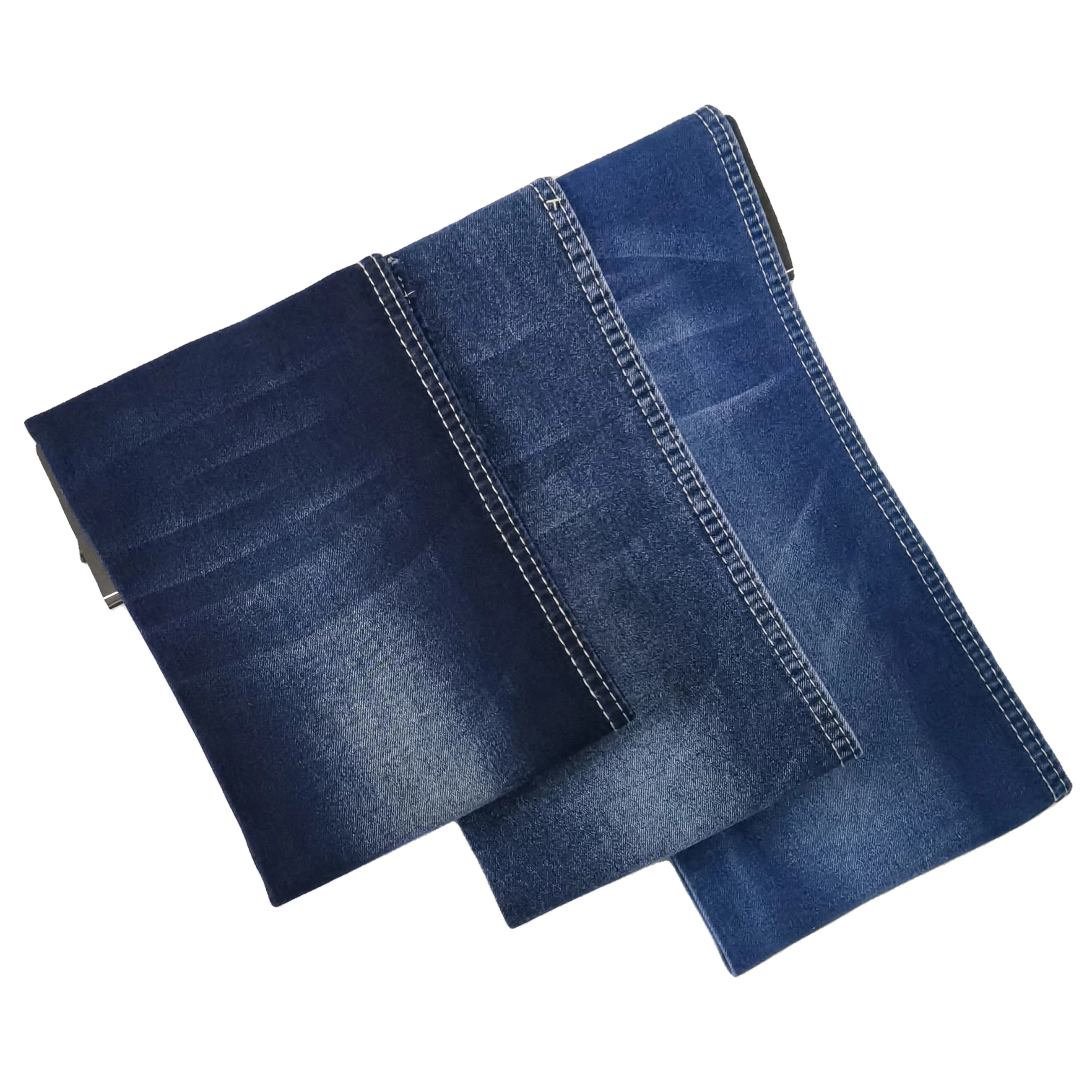 9 oz TR indigo blue denim fabric for woman JEANS with Soft Hand feeling